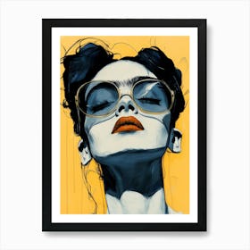 Sexy Woman face Art Print