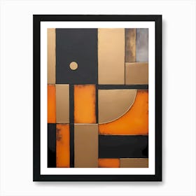 Fragments of Equilibrium: An Abstract Geometric Composition Art Print