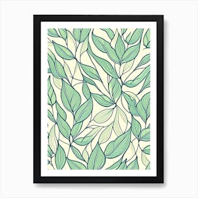 Eucalyptus Gum Leaf William Morris Inspired Art Print