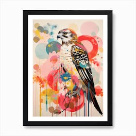 Bird Painting Collage Hawk 3 Art Print