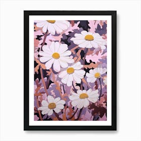 Cineraria 3 Flower Painting Art Print