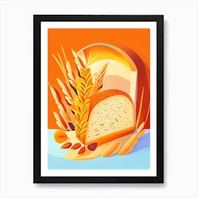 Oat Bran Bread Bakery Product Matisse Inspired Pop Art 2 Poster