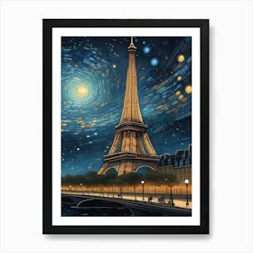 Paris At Night Art Print