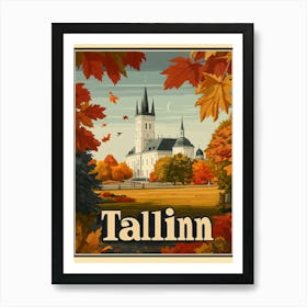 Aihrgdesign A Mid Century Modern Travel Poster For Tallinn 3 Art Print