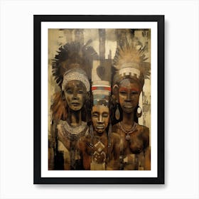 Serenade of Ancestors: Echoes of African Tribes Art Print