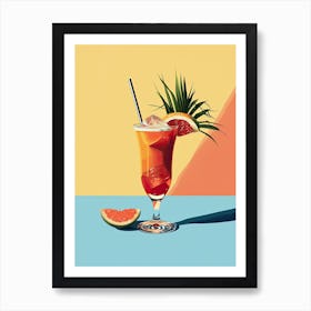 Tropical Cocktail, Modern Mixtape: Atomic Libations Art Print