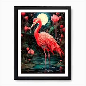 Pink Flamingo Art Print