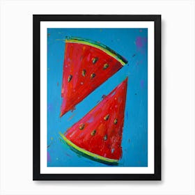 Watermelon Slices Art Print