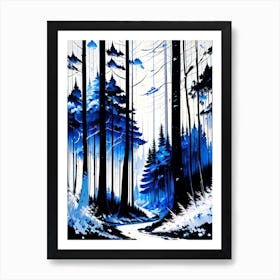 Blue Forest 4 Art Print