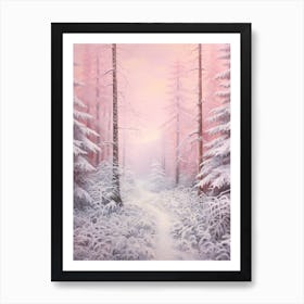 Dreamy Winter Painting Olympic National Park United States 3 Art Print