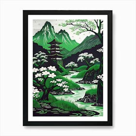 Japanese Landscape Art Print