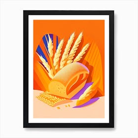 Barley Bread Bakery Product Matisse Inspired Pop Art Art Print