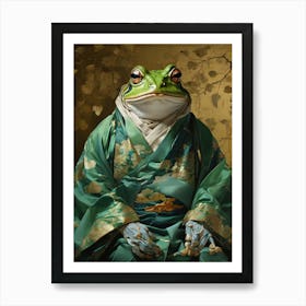 Frog In Kimono 1 Art Print