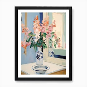 A Vase With Snapdragon, Flower Bouquet 3 Art Print