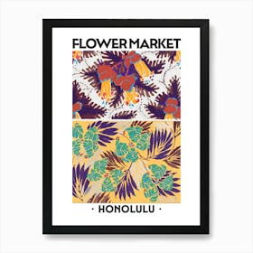 Flower Market Honolulu Eugene Seguy Vintage Botanical Art Print