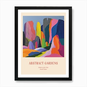 Colourful Gardens Garden Of The Gods Usa 1 Red Poster Art Print