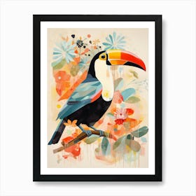 Bird Painting Collage Toucan 1 Art Print