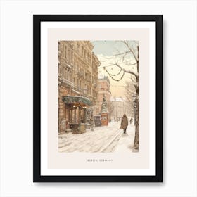 Vintage Winter Poster Berlin Germany 3 Art Print