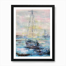 Sunset by the sea Art Print