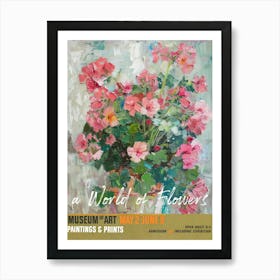 A World Of Flowers, Van Gogh Exhibition Geranium 1 Art Print