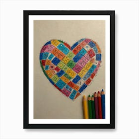 Heart Of Love 45 Art Print