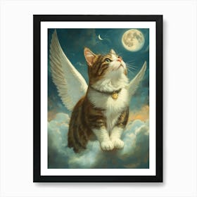 Cat With Wings Art Print