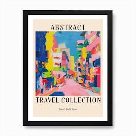 Abstract Travel Collection Poster Seoul South Korea 6 Art Print