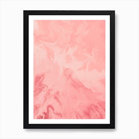 Pink Liquid Texture Art Print