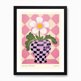 Spring Collection Pansies Flower Vase 3 Art Print