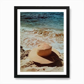 Hat On The Beach II Art Print