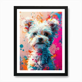Splatter Dog Art Print