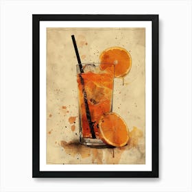 Orange Juice In A Glass 6 Art Print