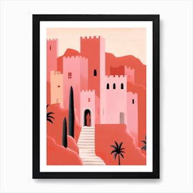 Red Castle In Morocco Art Print