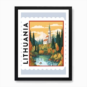Lithuania 1 Travel Stamp Poster Art Print