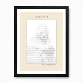 Ascii art Minimalist – Souvenir – William Adolphe Bouguereau (1894) – Classic Painting Art Print