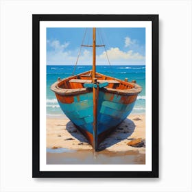 Boat On The Beach 2 Art Print