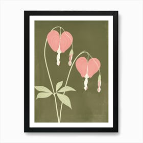 Pink & Green Bleeding Heart 3 Art Print