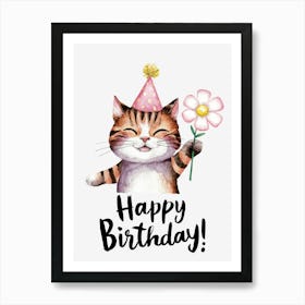 Happy Birthday Cat.5 Art Print