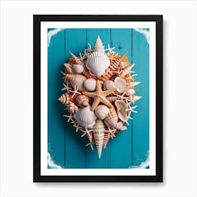 Sea Shell Wreath Art Print