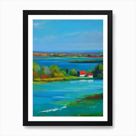 Réunion National Park France Blue Oil Painting 1  Art Print