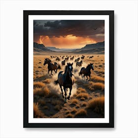 Horses in the Wilderness Art Print