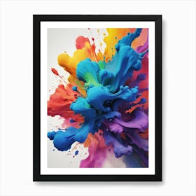 Colorful Paint Splash 4 Art Print