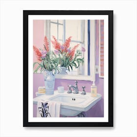 A Vase With Lavender, Flower Bouquet 3 Art Print