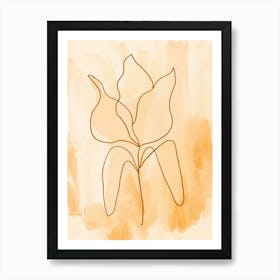 Tulip Faded Peach Art Print