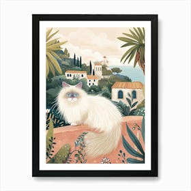 Himalayan Cat Storybook Illustration 4 Art Print