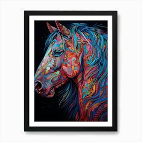 Psychedelic Horse 5 Art Print