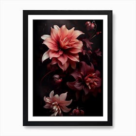 Dahlias Art Print