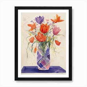 Crocus Flower Illustration 4 Art Print