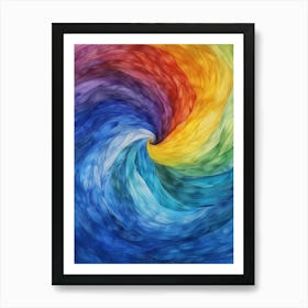 Rainbow Swirl 2 Art Print