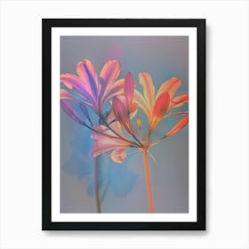 Iridescent Flower Agapanthus 2 Art Print